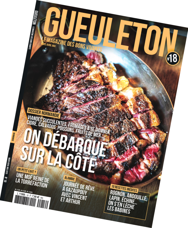 Couverture panchée Magazine Gueuleton 18 avec une belle côte de boeuf maturée et taillée